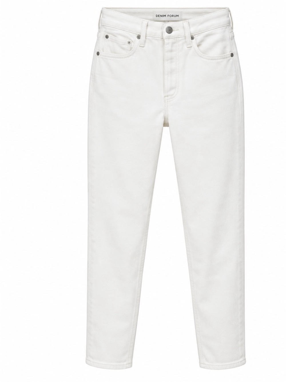 Denim Forum White High-Rise Slim Jeans